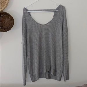 Grey and blue cozy sweater